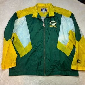 Vintage 90’s STARTER Packers Green and Yellow Jacket